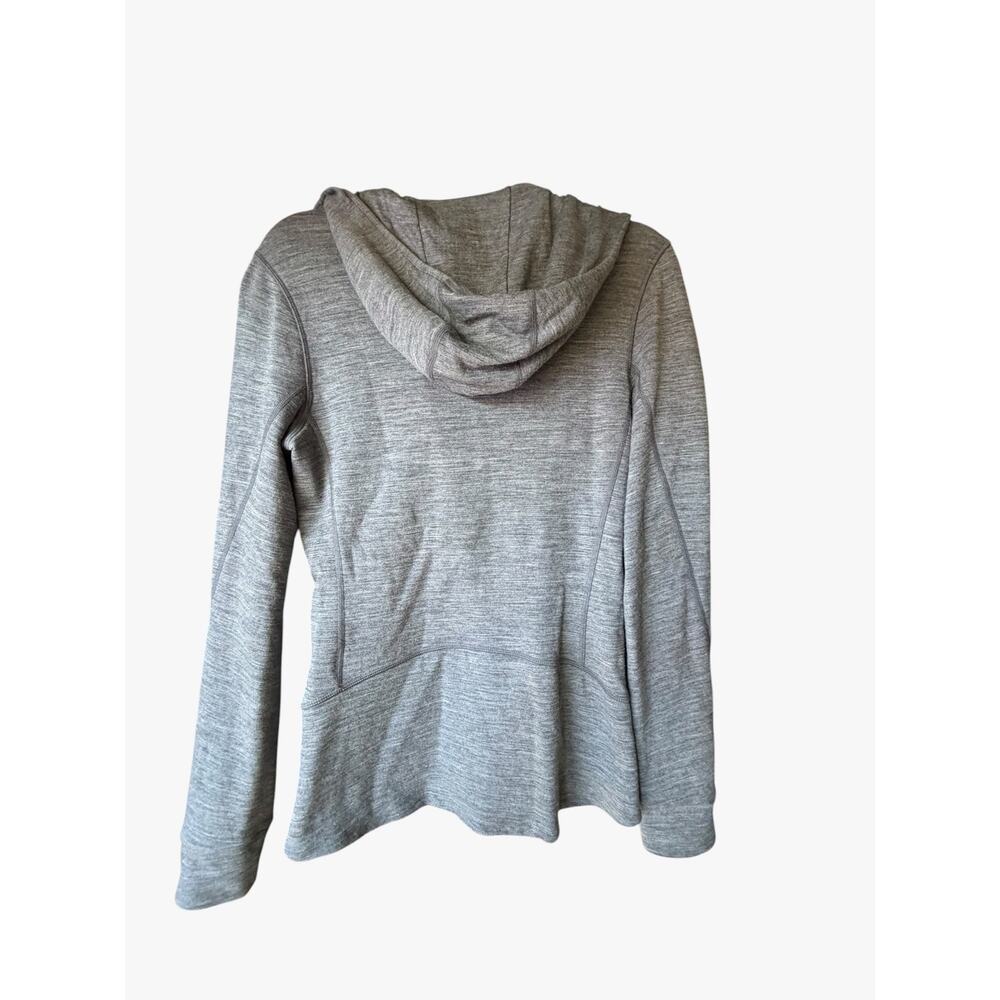 Icebreaker Merino Wool Hooded Full Zip Jacket Women’s Small Gray Gorpcore Hiking - Picture 6 of 8
